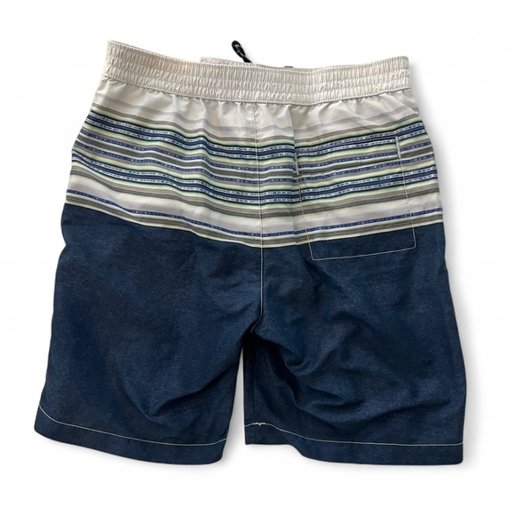 Tommy Bahama Blue Striped Swim Trunks - Picture 2 of 3